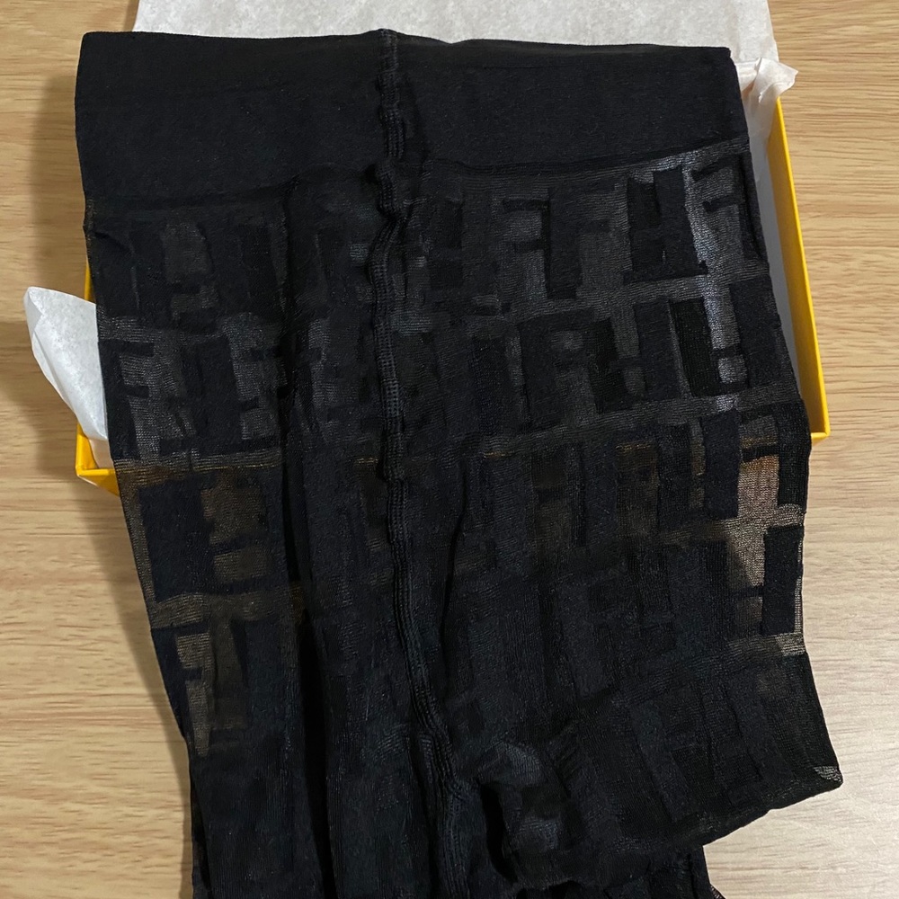 Black Pantyhose with all-over FF motif